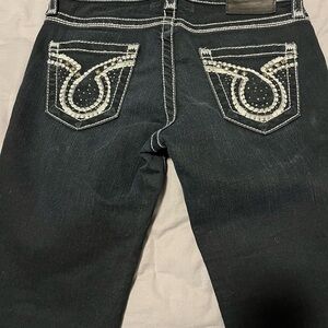 Big Star Dark Wash Jeans with White Stitching